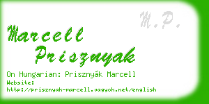 marcell prisznyak business card